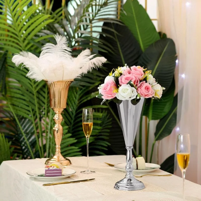 1PC Metal Trumpet Vase - Elegant European Style Dual Use Flower Stand & Candle Holder for Wedding Centerpiece Table Decor
1PC Metal Trumpet Vase - Elegant European Style Dual Use Flower Stand & Candle Holder for Wedding Centerpiece Table Decor