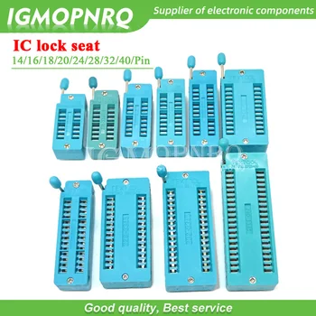 1 stücke ic lock sitz zif buchse test universal zif buchsen 14pin/16pin/18pin/20pin/24pin/28pin/40pin 14p/16p/18p/20p/24/28/40p