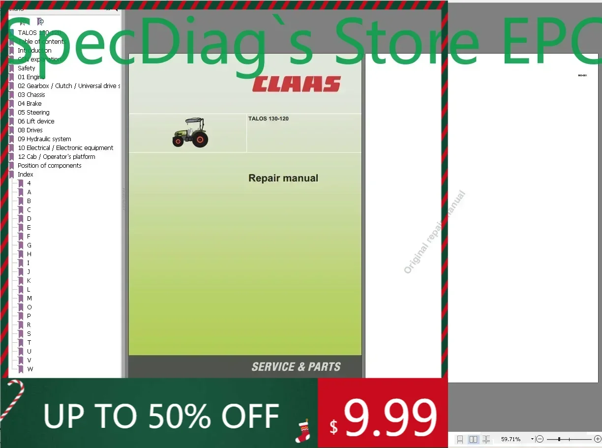 SpecDiag Claas Agricultural Manuals, 35,38 ГБ, полная коллекция, обновленный PDF-DVD 05.2022 гг.
SpecDiag Claas Agricultural Manuals, 35,38 ГБ, полная коллекция, обновленный PDF-DVD 05.2022 гг.