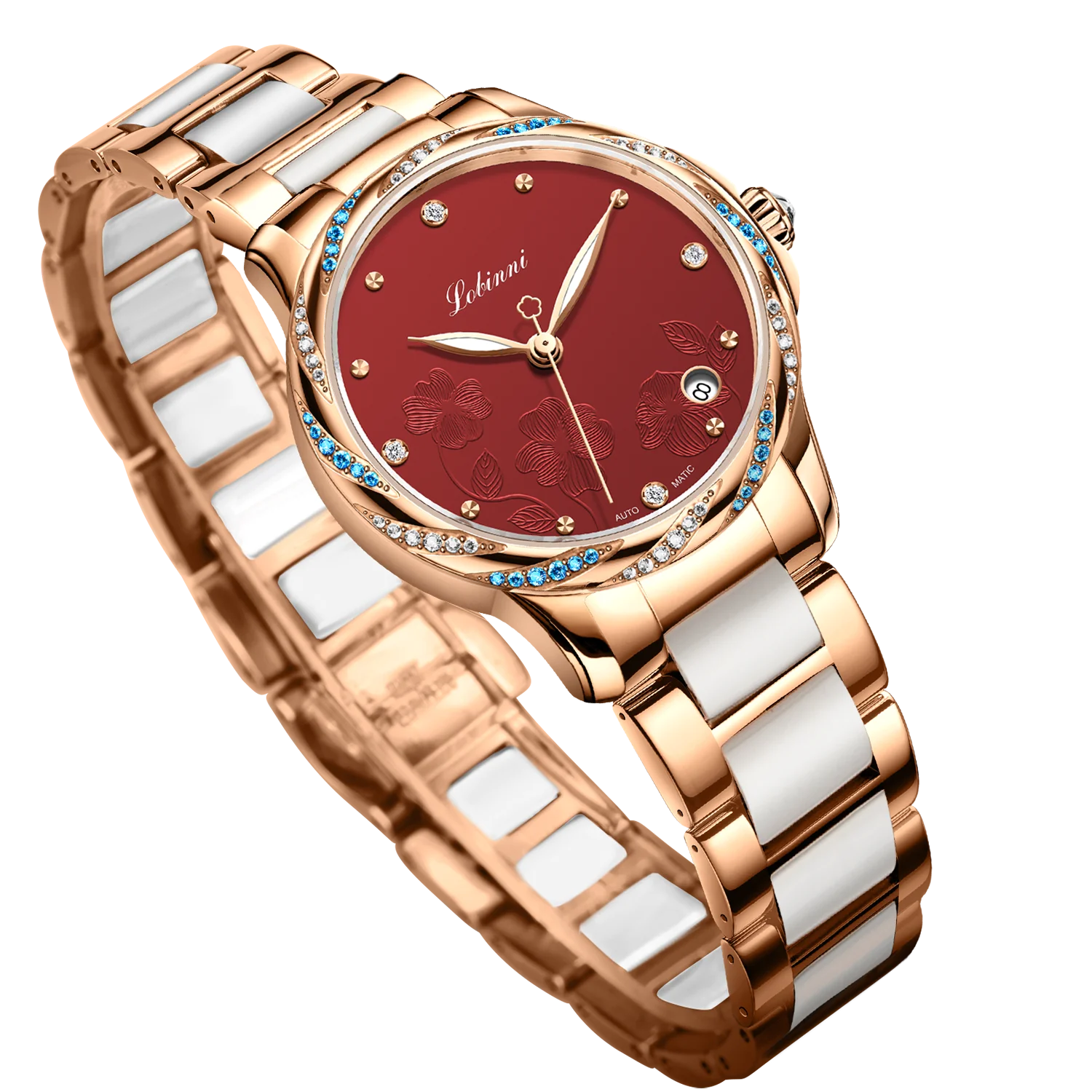 LOBINNI Women's Luxury Watch Japan MIYOTA Automatic Mechanical Sapphire Diamond Waterproof 50M Date Ceramic Band Clock L2076L
LOBINNI Women's Luxury Watch Japan MIYOTA Automatic Mechanical Sapphire Diamond Waterproof 50M Date Ceramic Band Clock L2076L