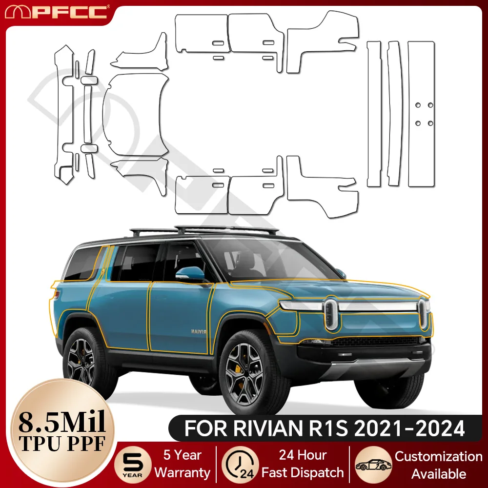 For Rivian R1S 2021-2024 TPU Paint Protection Film Car Body Pre-cut PPF Clear Bra Anti-Scratch Resistant Invisible Repairable
For Rivian R1S 2021-2024 TPU Paint Protection Film Car Body Pre-cut PPF Clear Bra Anti-Scratch Resistant Invisible Repairable