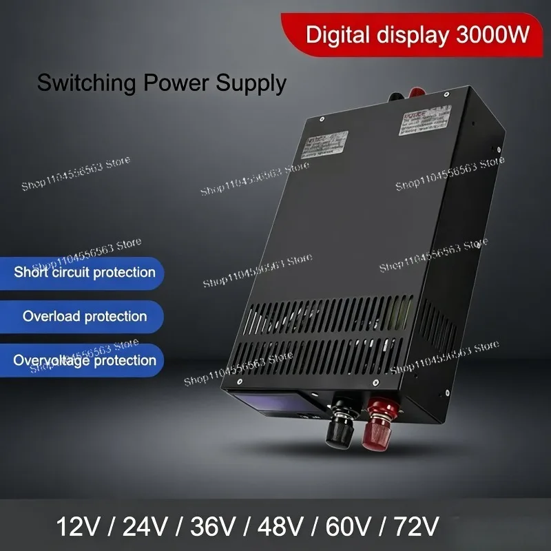 3000W High Power Adjustable Switching Power Supply 110/220V 12V/24V/36V/48V/60V/72V Digital Display DC Lab Industrial Module
3000W High Power Adjustable Switching Power Supply 110/220V 12V/24V/36V/48V/60V/72V Digital Display DC Lab Industrial Module