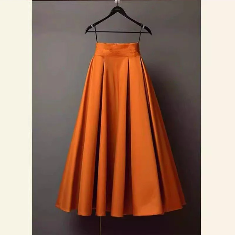 Spring Summer New Temperament All-match High Waist Pleated Skirt Women Clothes Office Lady Simplicity High Waist A-line Skirt
Spring Summer New Temperament All-match High Waist Pleated Skirt Women Clothes Office Lady Simplicity High Waist A-line Skirt