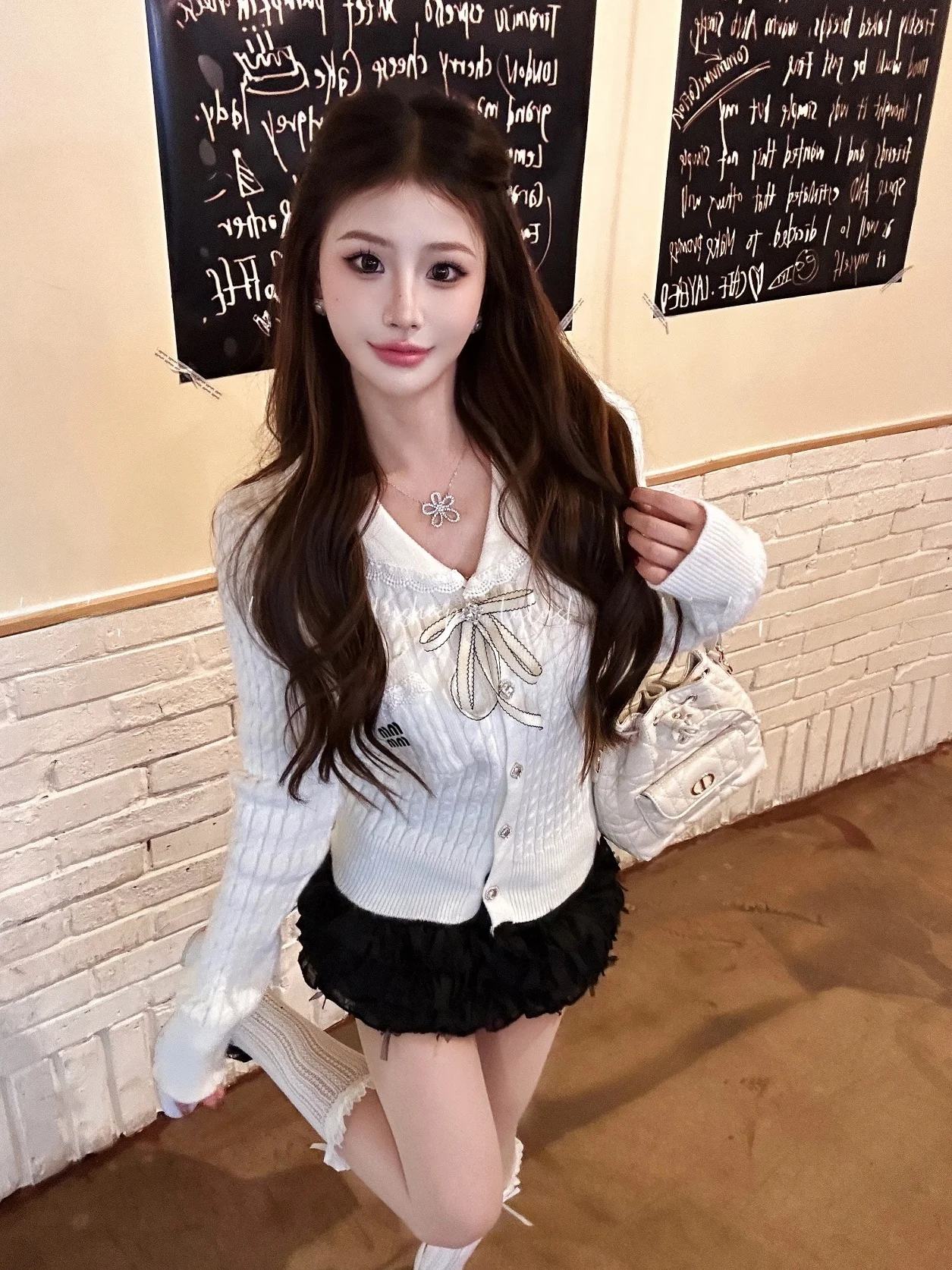 Korean Style Knot Short Knitted Cardigan Women's Slim Fit Long Sleeve Doll Collar Sweater Jacket Online Exclusive
Korean Style Knot Short Knitted Cardigan Women's Slim Fit Long Sleeve Doll Collar Sweater Jacket Online Exclusive