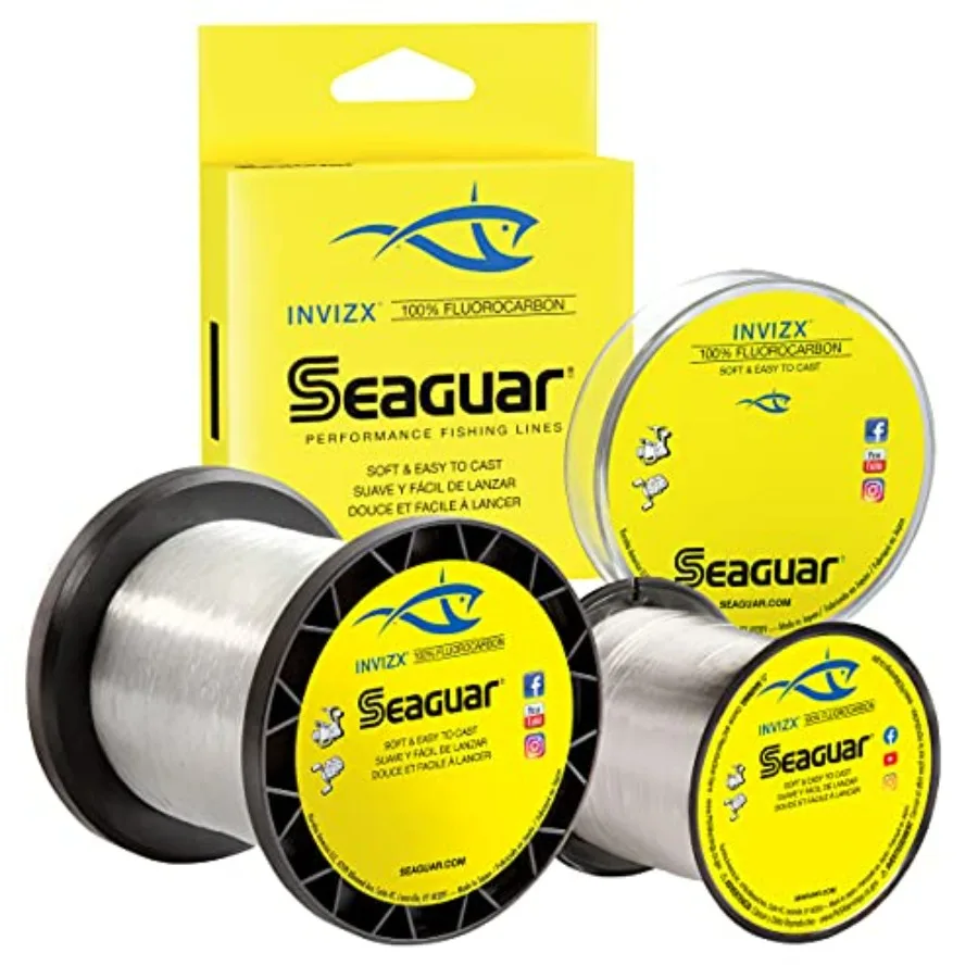 Леска Seaguar InvizX Multi-Species для заброса живой наживки в пресной воде, 100% фторуглерод, прозрачная, различные размеры
Леска Seaguar InvizX Multi-Species для заброса живой наживки в пресной воде, 100% фторуглерод, прозрачная, различные размеры