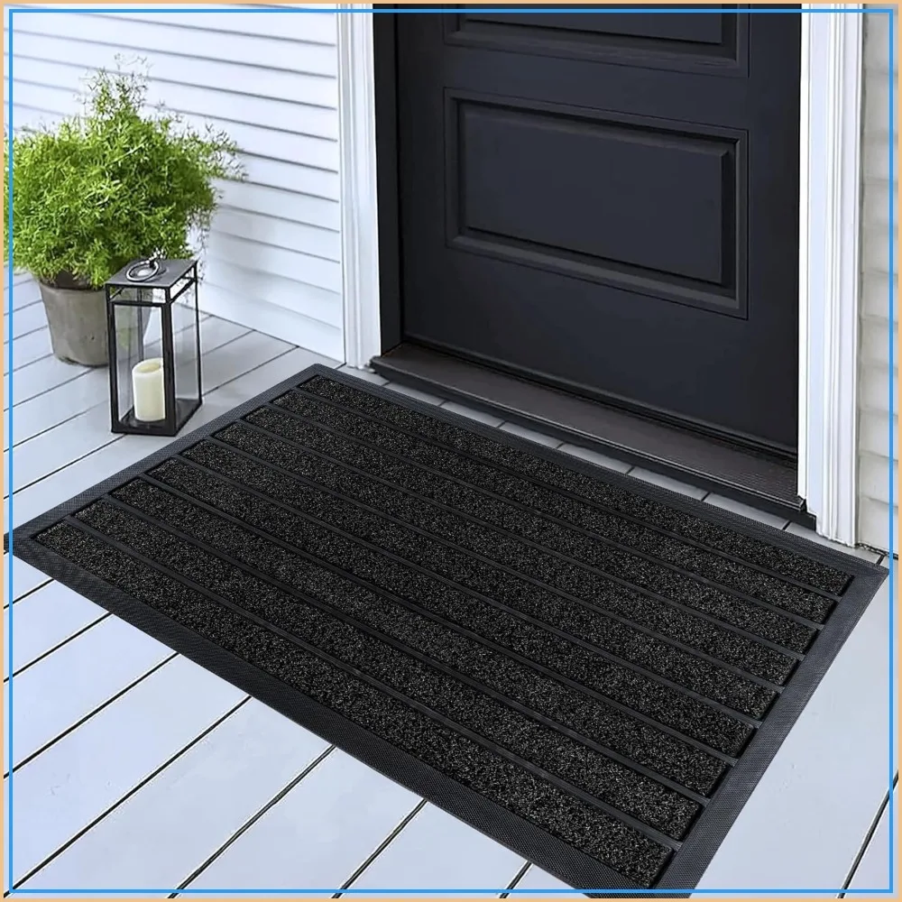 Extra Durable Door Mat - Dirt Trapping Outdoor Welcome Mat, Non-Slip Indoor/Outdoor Entrance, Low Profile Front Doormat (32" x 20", Bright Black)
Extra Durable Door Mat - Dirt Trapping Outdoor Welcome Mat, Non-Slip Indoor/Outdoor Entrance, Low Profile Front Doormat (32" x 20", Bright Black)