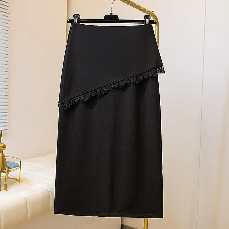 Korean Style Summer Women's Fashion Large Size Half Skirt Lace Trim Asymmetrical A-Line Skirt Commute Artistic High Waist
Korean Style Summer Women's Fashion Large Size Half Skirt Lace Trim Asymmetrical A-Line Skirt Commute Artistic High Waist