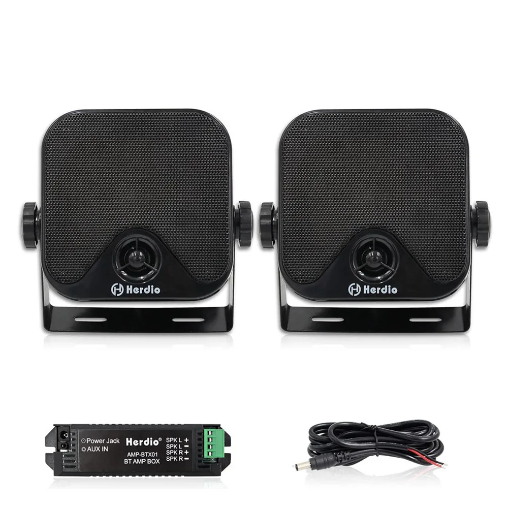Herdio 4'' 120W Heavy Duty Waterproof Boat Marine Bluetooth Speakers Surface Mounted For Camper Skid Steer ATV UTV RZR Golf Cart
Herdio 4'' 120W Heavy Duty Waterproof Boat Marine Bluetooth Speakers Surface Mounted For Camper Skid Steer ATV UTV RZR Golf Cart
