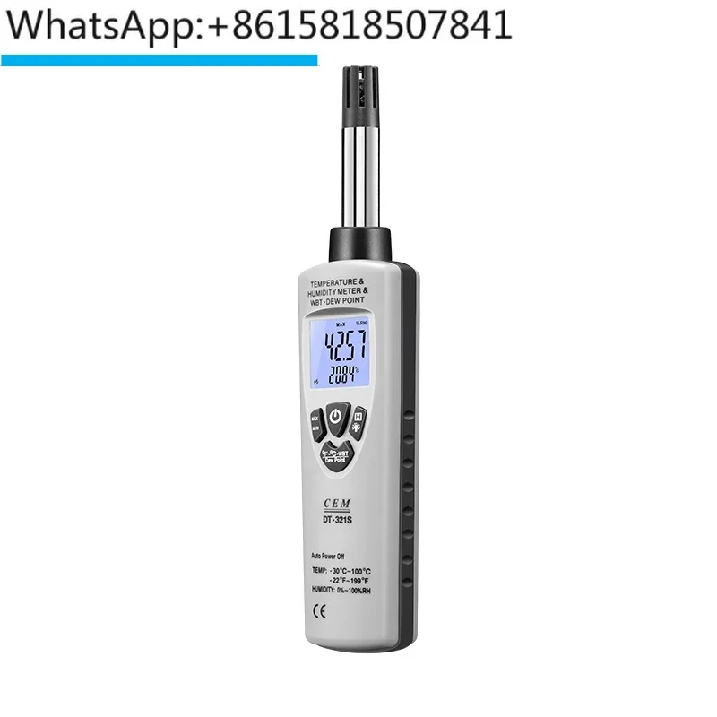 Промышленный термогигрометр, высокоточный, надежный, точка росы воздуха, тест на мокрый шарик DT-321S
Промышленный термогигрометр, высокоточный, надежный, точка росы воздуха, тест на мокрый шарик DT-321S