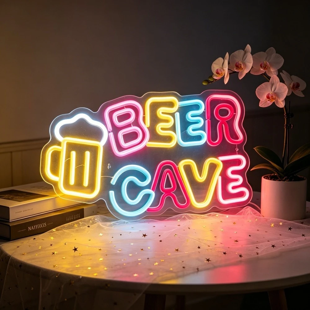 Beer Cave Neon Sign LED Night Light USB RGB Dimmable Bar Game Room Man Cave Home Decor Aesthetic Pub Lighting Birthday Gift
Beer Cave Neon Sign LED Night Light USB RGB Dimmable Bar Game Room Man Cave Home Decor Aesthetic Pub Lighting Birthday Gift