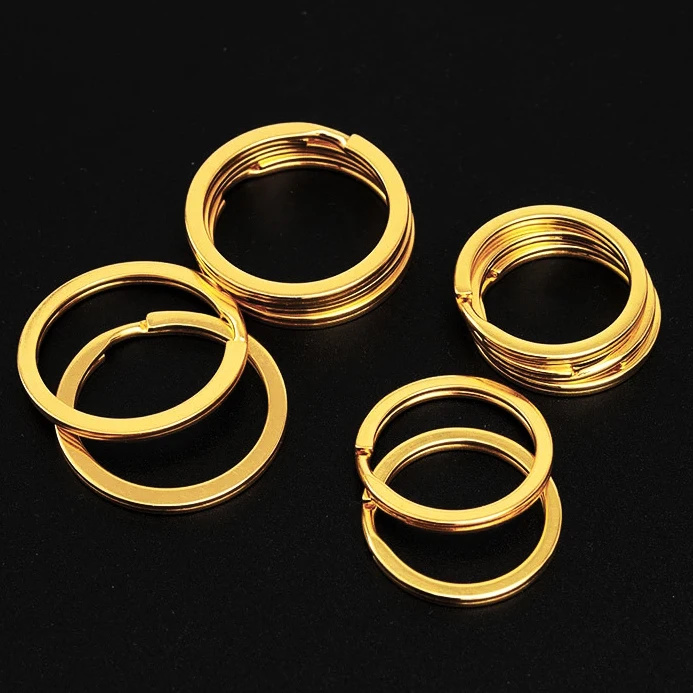 10pcs Golden Stainless Steel Key Rings 25/30mm Round Flat Line Split Rings Keyring for Jewelry Making Keychain DIY Findings
10pcs Golden Stainless Steel Key Rings 25/30mm Round Flat Line Split Rings Keyring for Jewelry Making Keychain DIY Findings