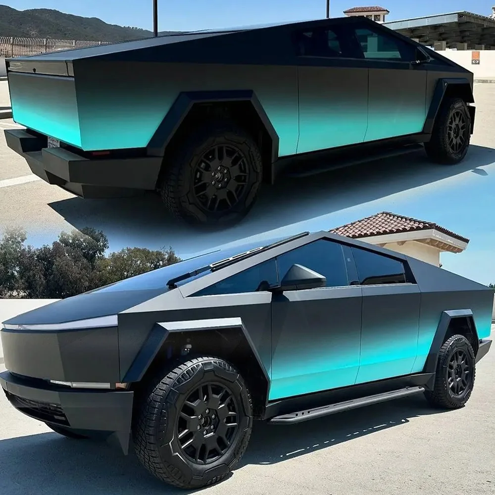 For Tesla Cybertruck 2024-2026 Pre-cut PPF DIY Black Green Gradient PET Paint Protection Film Color Changing Film Anti-Scratch
For Tesla Cybertruck 2024-2026 Pre-cut PPF DIY Black Green Gradient PET Paint Protection Film Color Changing Film Anti-Scratch