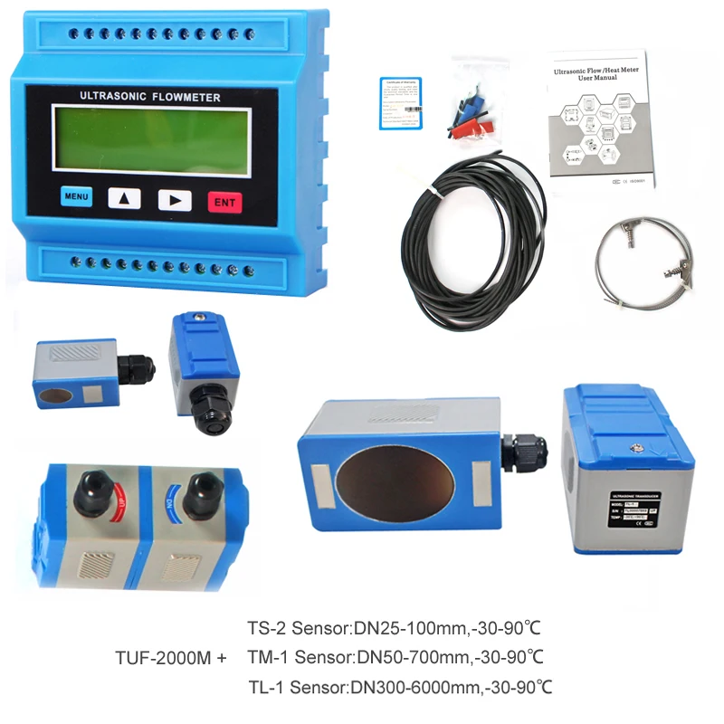 TUF-2000M Ultrasonic Water Flow Meter TS-2/TM-1/TL-1 Transducer Module Digital Liquid Flowmeter Used For Metal Or Plastic Pipe
TUF-2000M Ultrasonic Water Flow Meter TS-2/TM-1/TL-1 Transducer Module Digital Liquid Flowmeter Used For Metal Or Plastic Pipe