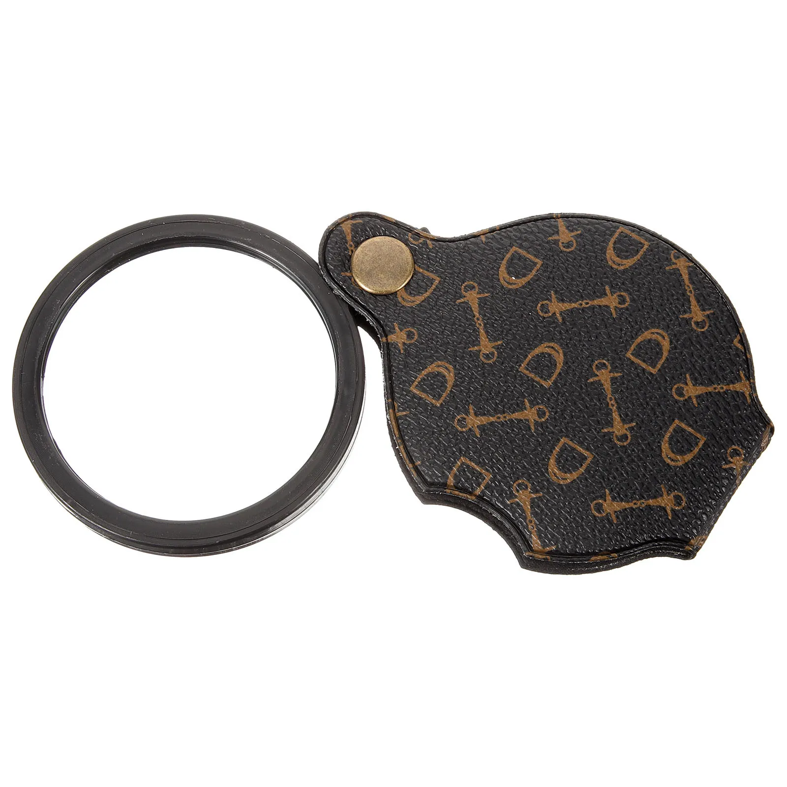 Handheld Magnifier PU Metal Glass Frame Outdoor Observation Jewelry Identification Magnifier for Exploration 
Handheld Magnifier PU Metal Glass Frame Outdoor Observation Jewelry Identification Magnifier for Exploration