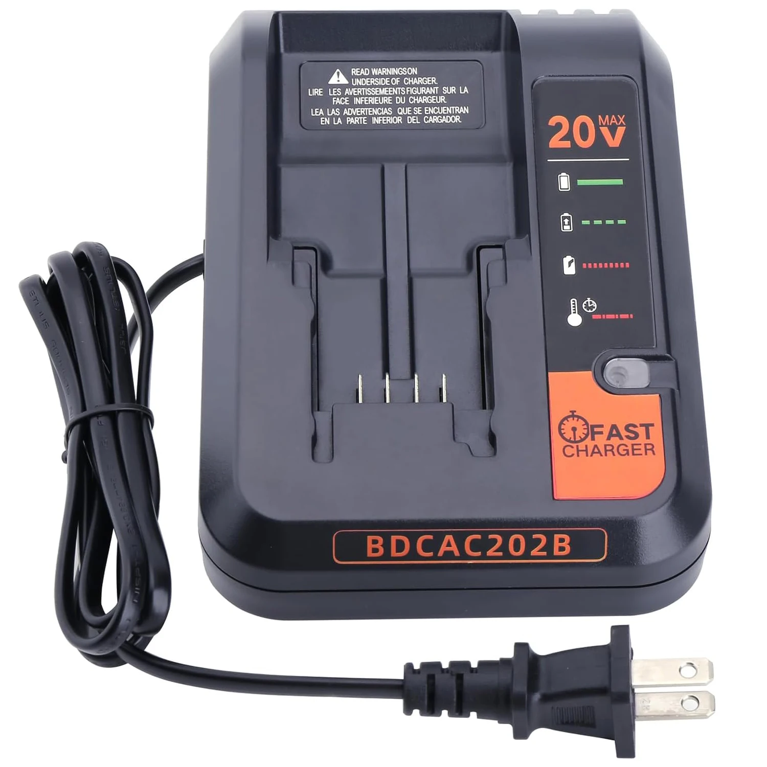 BDCAC202B 2.5A Charger Compatible with Black & Decker 12V MAX and 20V Battery LBXR20 LBXR2020 LBX4020 LBX20 LBD1520S, Compatible with Black and Decker 20V MAX
BDCAC202B 2.5A Charger Compatible with Black & Decker 12V MAX and 20V Battery LBXR20 LBXR2020 LBX4020 LBX20 LBD1520S, Compatible with Black and Decker 20V MAX