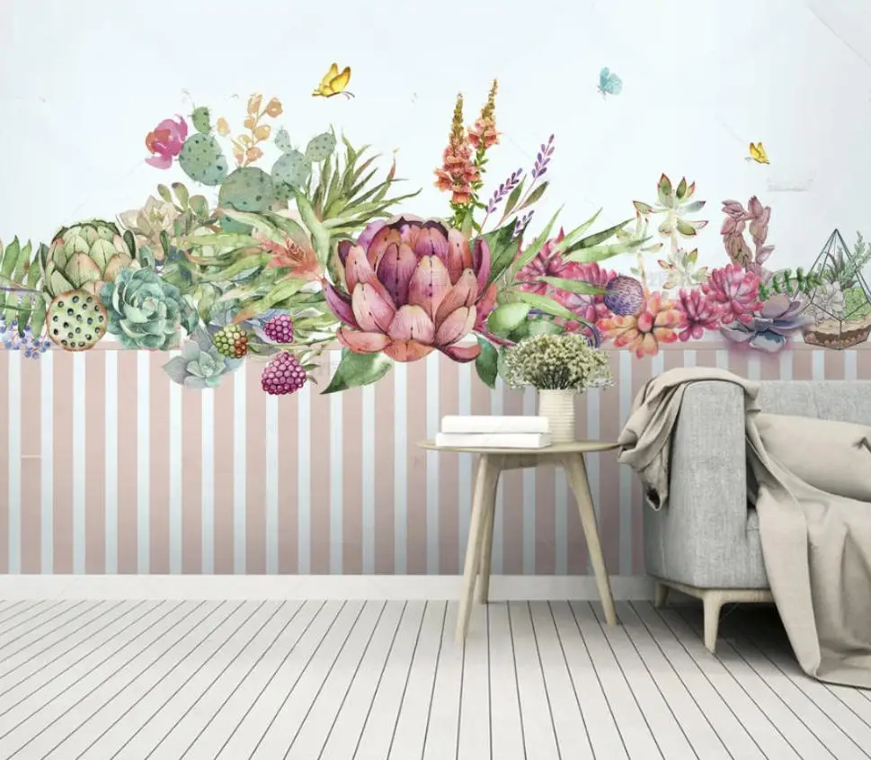 Custom mural succulent plant flower Butterfly animal wallpaper children's room cartoon background decorative painting wallpaper
Custom mural succulent plant flower Butterfly animal wallpaper children's room cartoon background decorative painting wallpaper