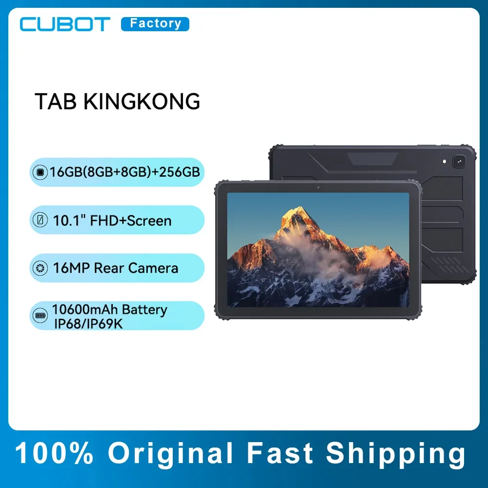 Cubot TAB KINGKONG Rugged Tablet 10.1" Android 13 16GB(8GB+8GB Extended)+256GB MT8788 10600mAh Battery IP68 Waterproof PC Pad
Cubot TAB KINGKONG Rugged Tablet 10.1" Android 13 16GB(8GB+8GB Extended)+256GB MT8788 10600mAh Battery IP68 Waterproof PC Pad