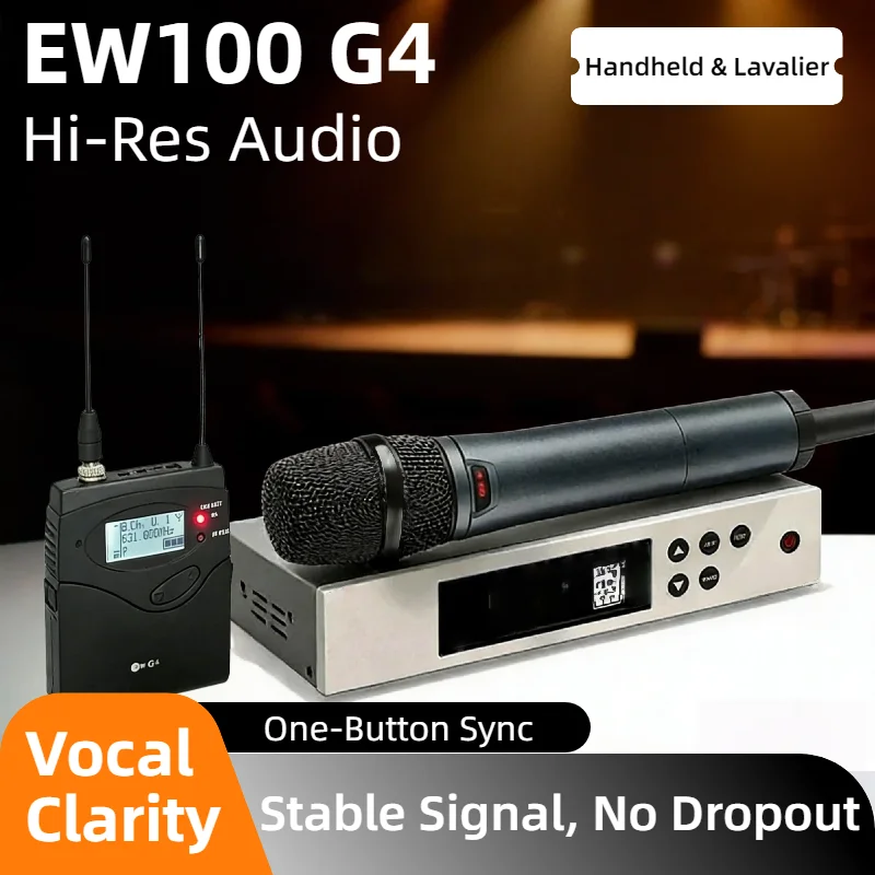 Профессиональная беспроводная микрофонная система EW100G4 UHF с ручным микрофоном для конференций, выступлений, гидов и профессиональных комплектов
Профессиональная беспроводная микрофонная система EW100G4 UHF с ручным микрофоном для конференций, выступлений, гидов и профессиональных комплектов