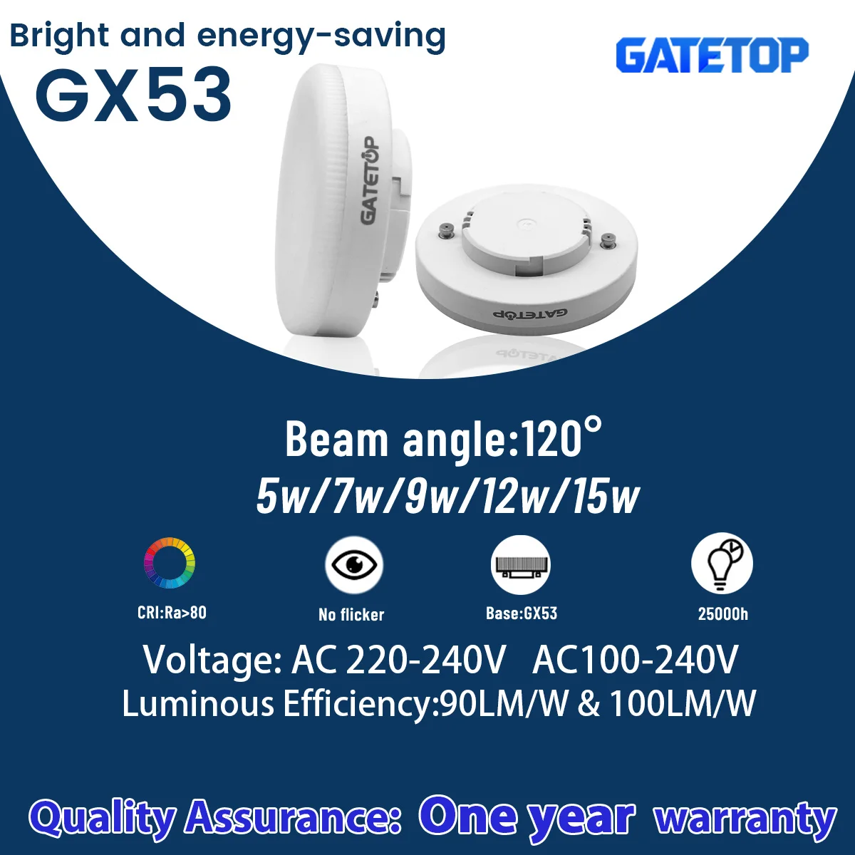 1/5/10/15/20PCS LED Spotlight GX53 Wide Voltage 100V 220V 5W 7W 9W 12W 15W Warm White Cold Light Natural Light 3000K 4000K 6000K
1/5/10/15/20PCS LED Spotlight GX53 Wide Voltage 100V 220V 5W 7W 9W 12W 15W Warm White Cold Light Natural Light 3000K 4000K 6000K