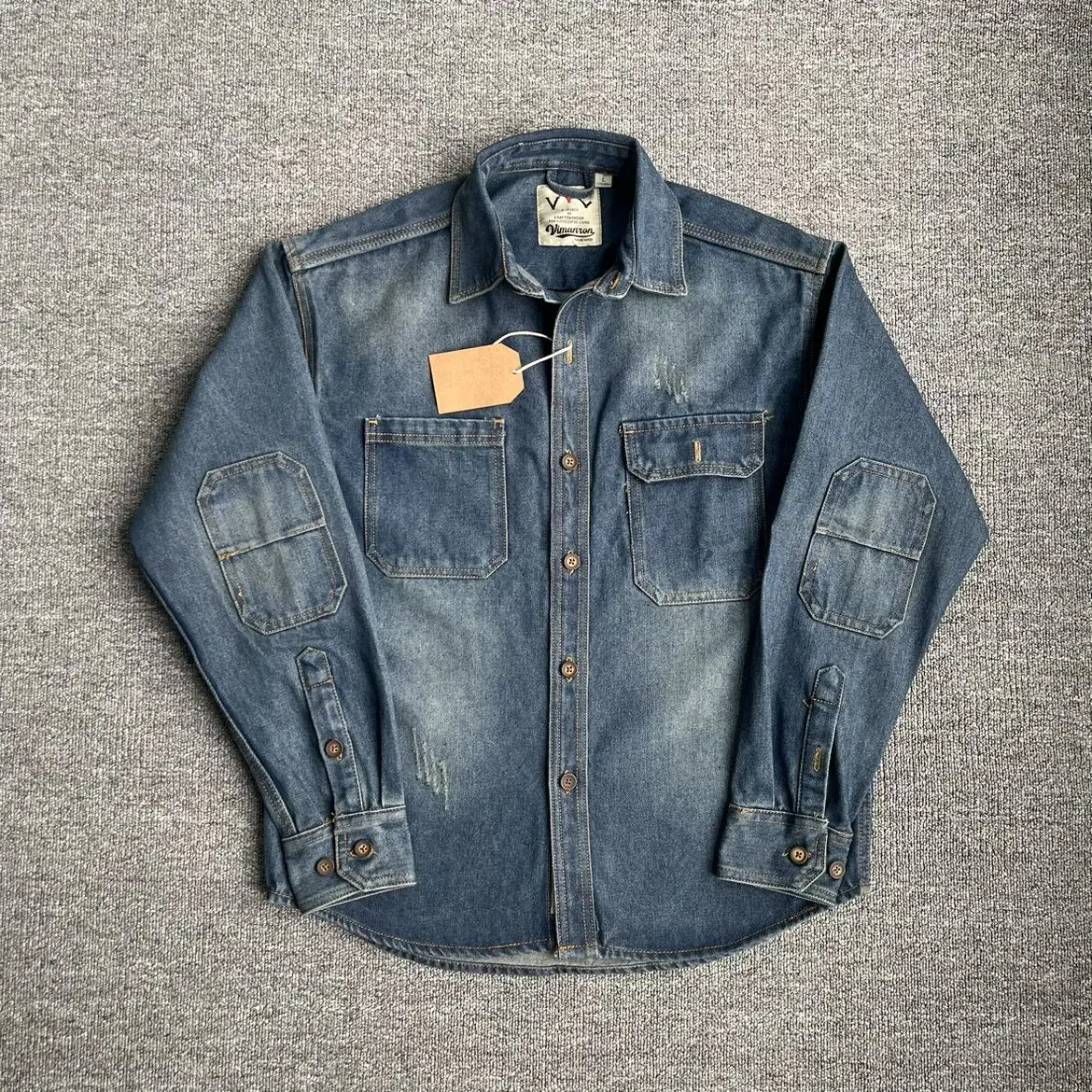 Мужская джинсовая рубашка в стиле ретро, американский крой, рабочая одежда, длинный рукав, с нашивками на локтях, молодежный тренд, полиэстер, антибактериальная, повседневная
Мужская джинсовая рубашка в стиле ретро, американский крой, рабочая одежда, длинный рукав, с нашивками на локтях, молодежный тренд, полиэстер, антибактериальная, повседневная