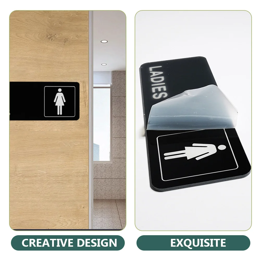 2 Pcs Toilet Signage Restroom Signs for Business Ladies Bathroom Door Signboard
2 Pcs Toilet Signage Restroom Signs for Business Ladies Bathroom Door Signboard