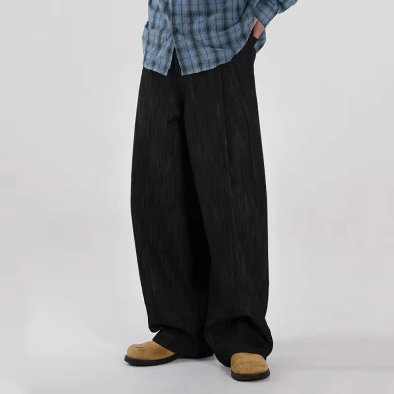 Autumn New Fashion Men's Straight Wide Leg Casual Trendy Loose Black Solid Color Denim Trousers Male Simple Vintage Denim Pants
Autumn New Fashion Men's Straight Wide Leg Casual Trendy Loose Black Solid Color Denim Trousers Male Simple Vintage Denim Pants