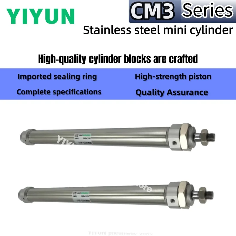 CDM3B20,CDM3B25-25F,-50F,-75F,100F,125F,150F,175F,200F,225F,250F,275F,300F,YIYUN,Stainless steel mini cylinder,CM3 CDM3 series
CDM3B20,CDM3B25-25F,-50F,-75F,100F,125F,150F,175F,200F,225F,250F,275F,300F,YIYUN,Stainless steel mini cylinder,CM3 CDM3 series
