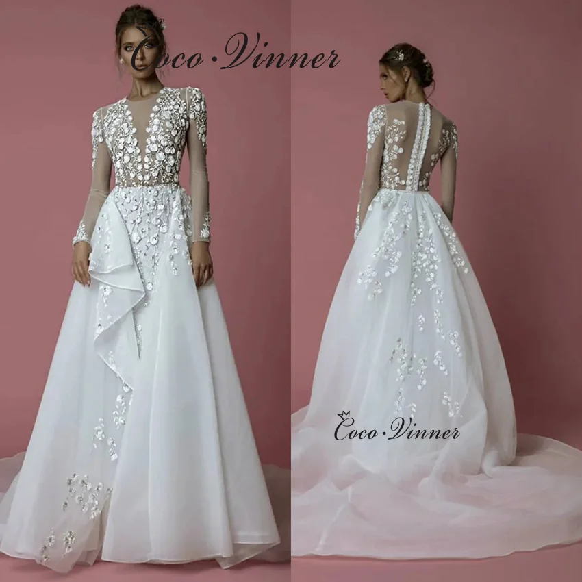 Сексуальное свадебное платье с иллюзией по индивидуальному заказу, европейский дизайн, Новое поступление 2025, с длинными рукавами и цветочным кружевом, трапециевидное платье невесты в стиле бохо W1358
Сексуальное свадебное платье с иллюзией по индивидуальному заказу, европейский дизайн, Новое поступление 2025, с длинными рукавами и цветочным кружевом, трапециевидное платье невесты в стиле бохо W1358