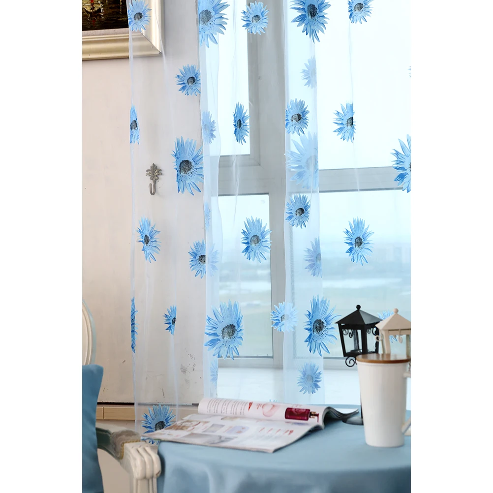 Blue Curtains Sheer Voile Texture Hall Kitchen Bedroom Living Room Decor Transparent Window Sheer Privacy
Blue Curtains Sheer Voile Texture Hall Kitchen Bedroom Living Room Decor Transparent Window Sheer Privacy