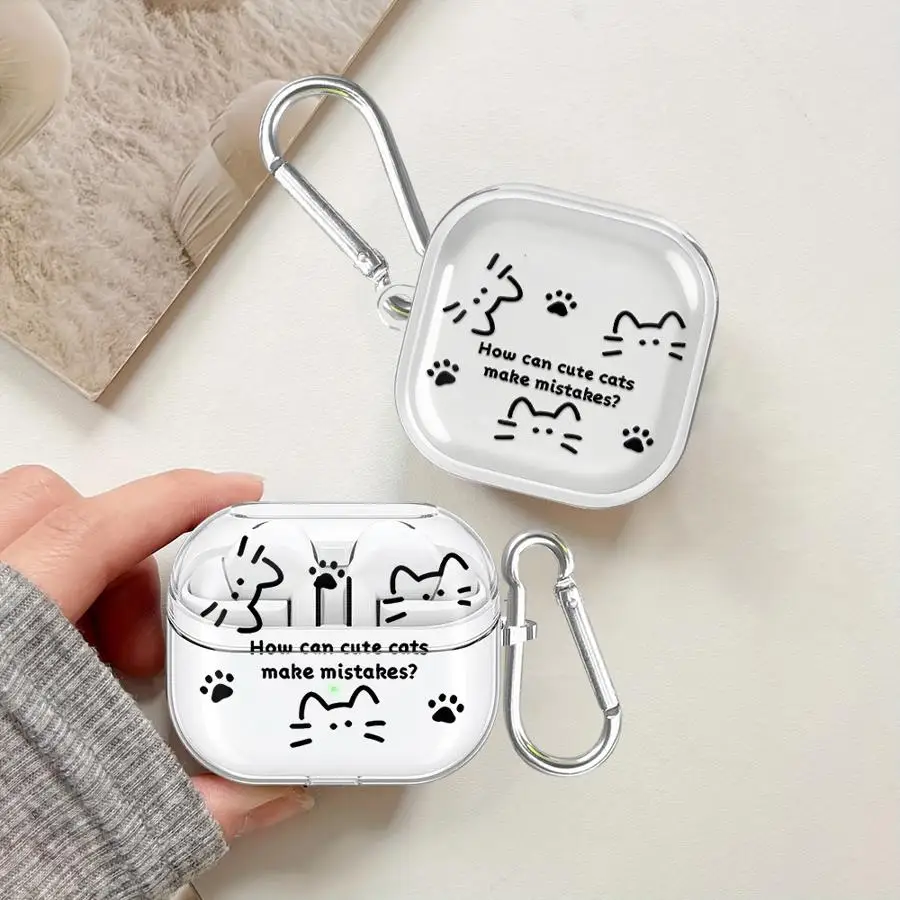 Clear Earphone Cases Cover With Hook Case For Samsung Galaxy Buds 4 Pro 3Pro 2 3 FE 2Pro 4Pro Live Cartoon Animal Cute Cat
Clear Earphone Cases Cover With Hook Case For Samsung Galaxy Buds 4 Pro 3Pro 2 3 FE 2Pro 4Pro Live Cartoon Animal Cute Cat