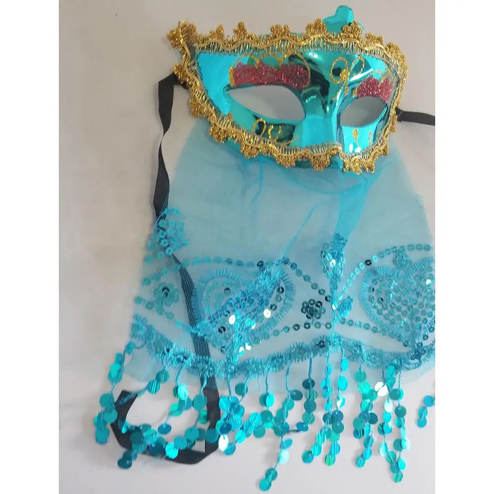 Veil Mask Shiny Sequins Semi Transparent Face Cover Masquerade Party Halloween Cosplay Women Girls Carnival Dance Decor One Size
Veil Mask Shiny Sequins Semi Transparent Face Cover Masquerade Party Halloween Cosplay Women Girls Carnival Dance Decor One Size