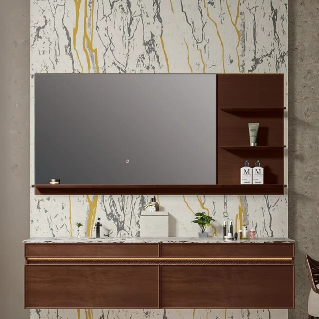 Customized Large Size Natural Wood Single Sink Bath Mirror Modern Wall Mounted Waterproof Feature For Home Hotel Bathroom Vanity
Customized Large Size Natural Wood Single Sink Bath Mirror Modern Wall Mounted Waterproof Feature For Home Hotel Bathroom Vanity