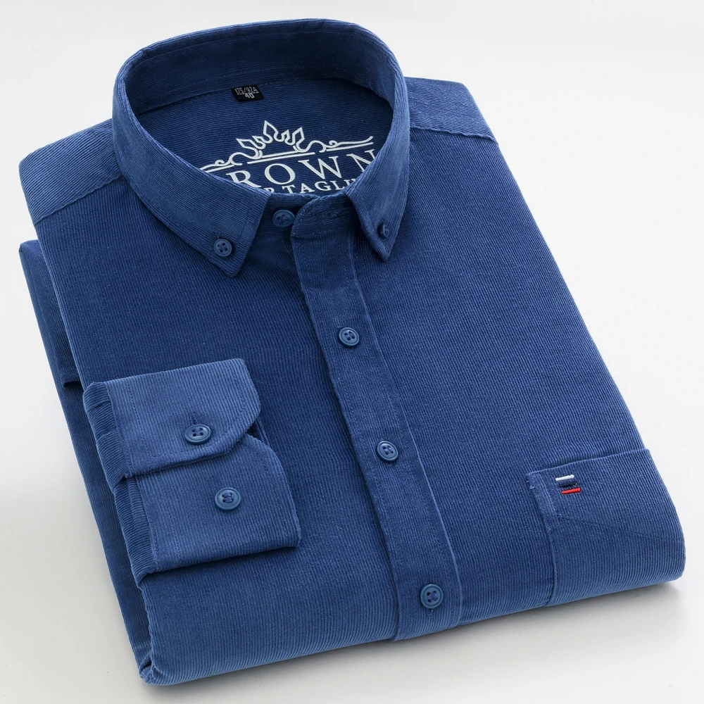 Men's Fashion Corduroy Long Sleeve Button Down Shirt - Slim Fit, Comfortable Soft All-Cotton Casual Shirt for Trendy Fall Style
Men's Fashion Corduroy Long Sleeve Button Down Shirt - Slim Fit, Comfortable Soft All-Cotton Casual Shirt for Trendy Fall Style