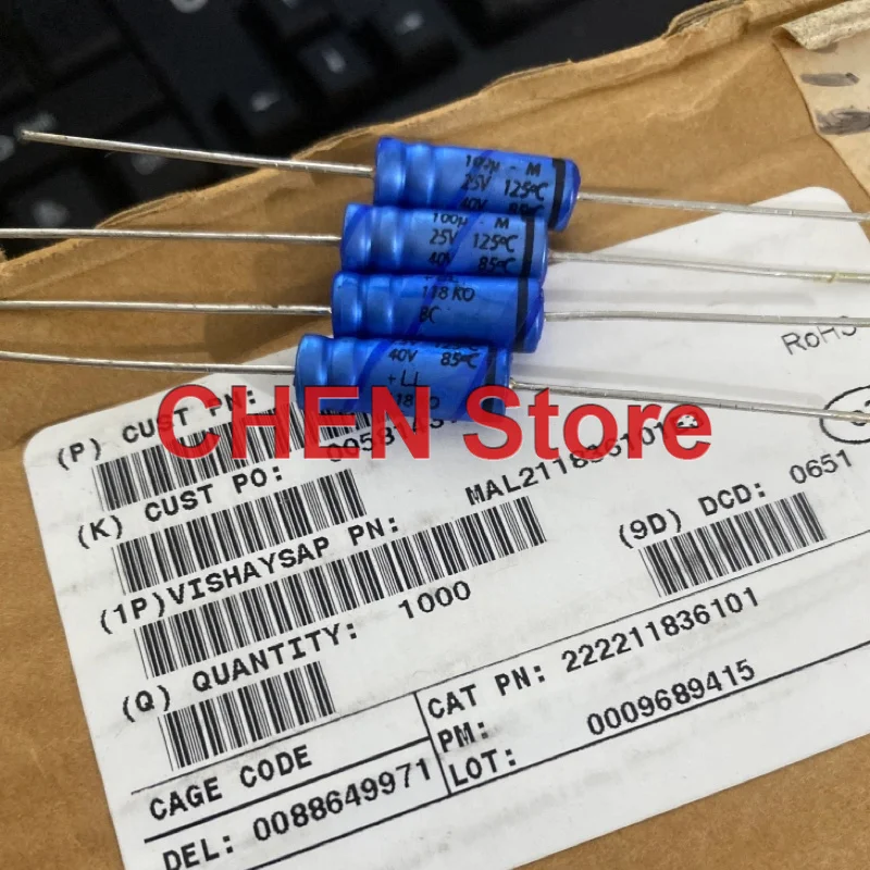 10PCS/lot original BC VISHAY KO118 40V100UF PH 25V 100UF Audio axial capacitor free shipping MAL211836101E3
10PCS/lot original BC VISHAY KO118 40V100UF PH 25V 100UF Audio axial capacitor free shipping MAL211836101E3