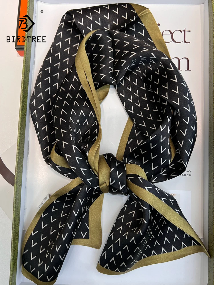BirdTree, 100%Pure Slik Elegant Narrow Scarf, 145cm French Printing, Mom Gift Commute INS Scarf, 2024 Summer Autumn A465139QC
BirdTree, 100%Pure Slik Elegant Narrow Scarf, 145cm French Printing, Mom Gift Commute INS Scarf, 2024 Summer Autumn A465139QC