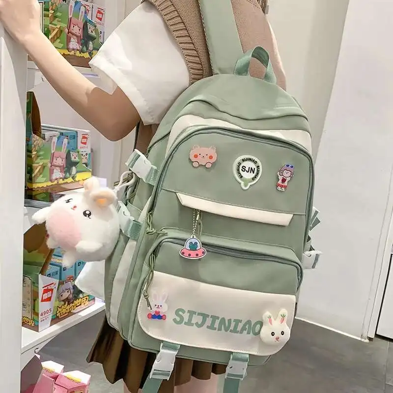 Розовый значок Harajuku Kawaii для девочек, школьная сумка, женская дорожная школьная сумка, женский милый нейлоновый школьный рюкзак для ноутбука, женский студенческий рюкзак
Розовый значок Harajuku Kawaii для девочек, школьная сумка, женская дорожная школьная сумка, женский милый нейлоновый школьный рюкзак для ноутбука, женский студенческий рюкзак