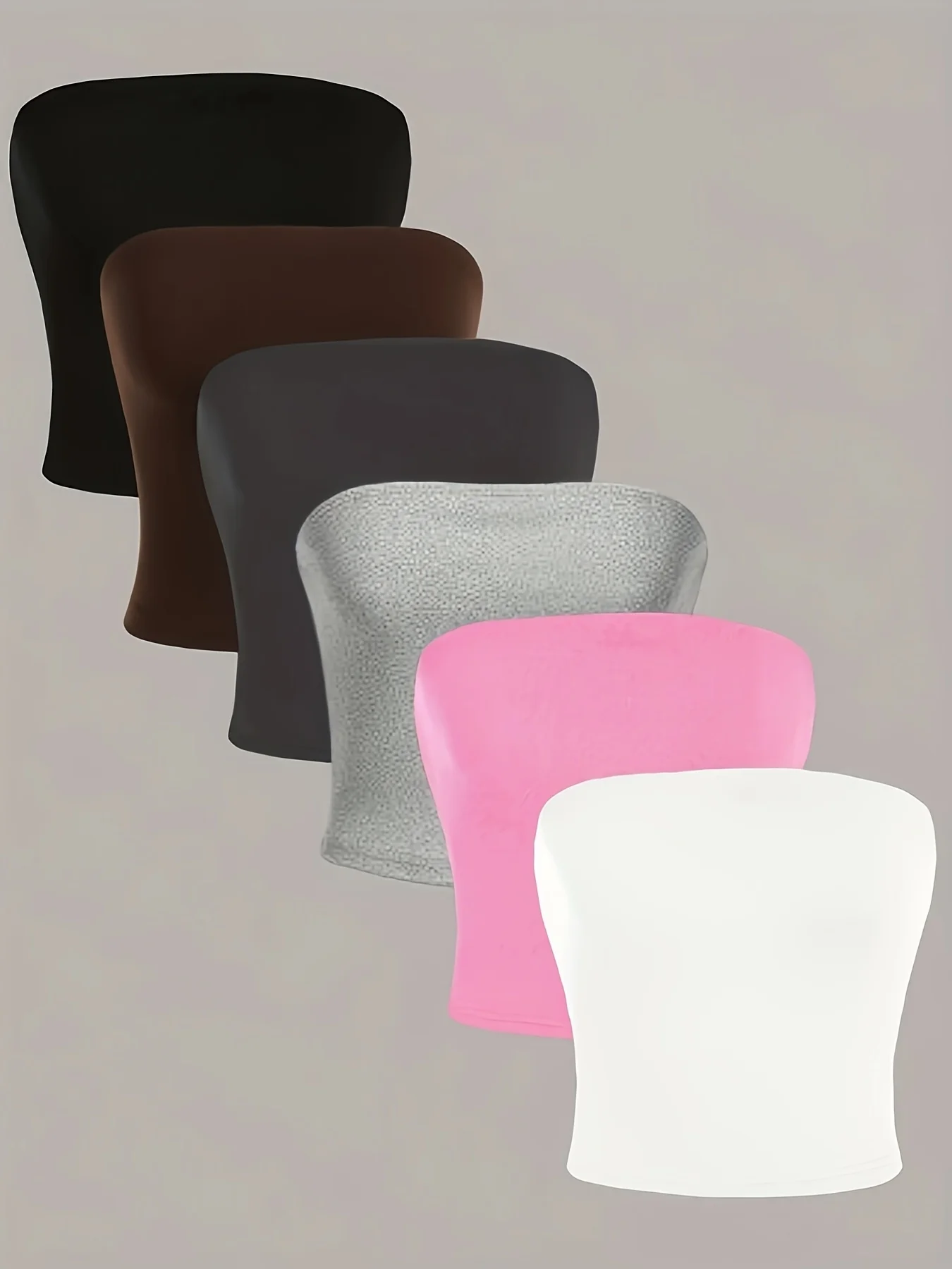 Новые женские модные повседневные и универсальные модные женские топы без бретелек из шести предметов.
Новые женские модные повседневные и универсальные модные женские топы без бретелек из шести предметов.