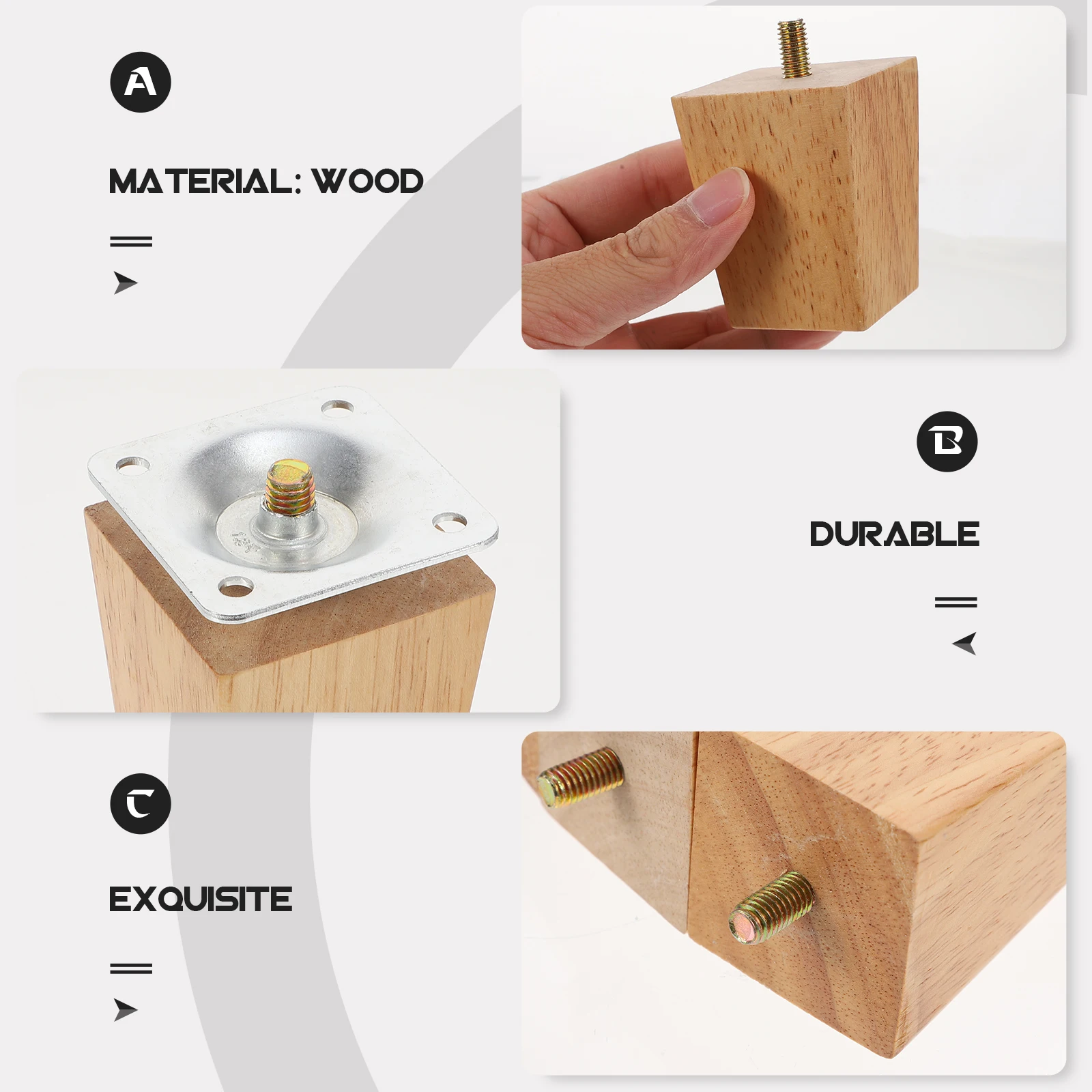 4pcs Legs Solid Wood Natural Color Sturdy Sofa Feet Table Chair Sofa Bed Cabinet Replacement Decorative Furniture Leg Feet
4pcs Legs Solid Wood Natural Color Sturdy Sofa Feet Table Chair Sofa Bed Cabinet Replacement Decorative Furniture Leg Feet