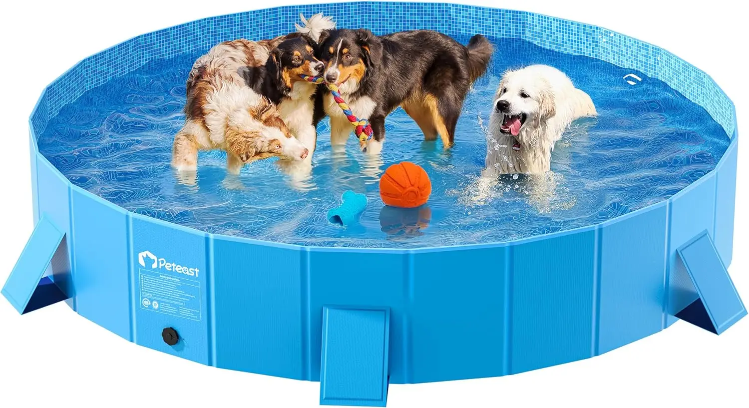 Foldable Dog Pool with Stable Support, Hard Shell, 87in, Collapsible for Pets & Kids
Foldable Dog Pool with Stable Support, Hard Shell, 87in, Collapsible for Pets & Kids