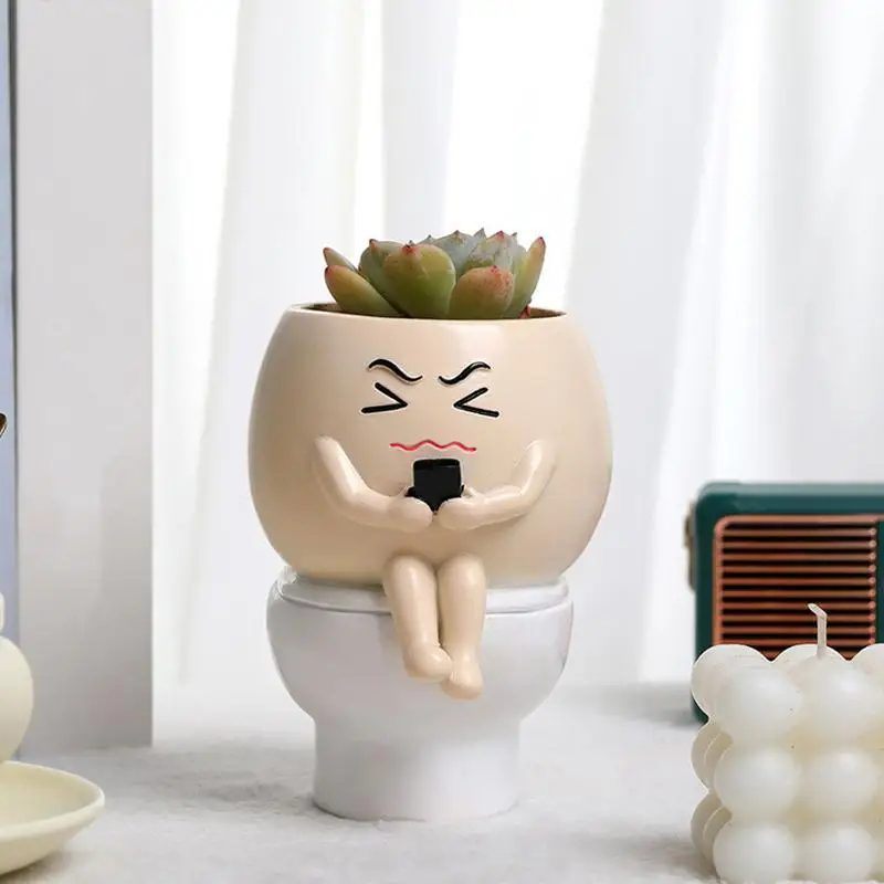 Ucculent Цветочный Горшок Настольный Смола Frowning Face Кашпо Сидячий Туалет Цветочный Горшок Кактусы Растения Горшечный Контейнер Домашний Сад Декор
Ucculent Цветочный Горшок Настольный Смола Frowning Face Кашпо Сидячий Туалет Цветочный Горшок Кактусы Растения Горшечный Контейнер Домашний Сад Декор