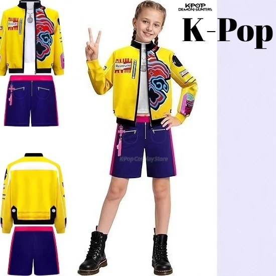 Rumi Zoey Mira kids Cosplay Costume Kpop Demon Hunters Cosplay kid Huntrix Rumi Cosplay Wig Costume
Rumi Zoey Mira kids Cosplay Costume Kpop Demon Hunters Cosplay kid Huntrix Rumi Cosplay Wig Costume