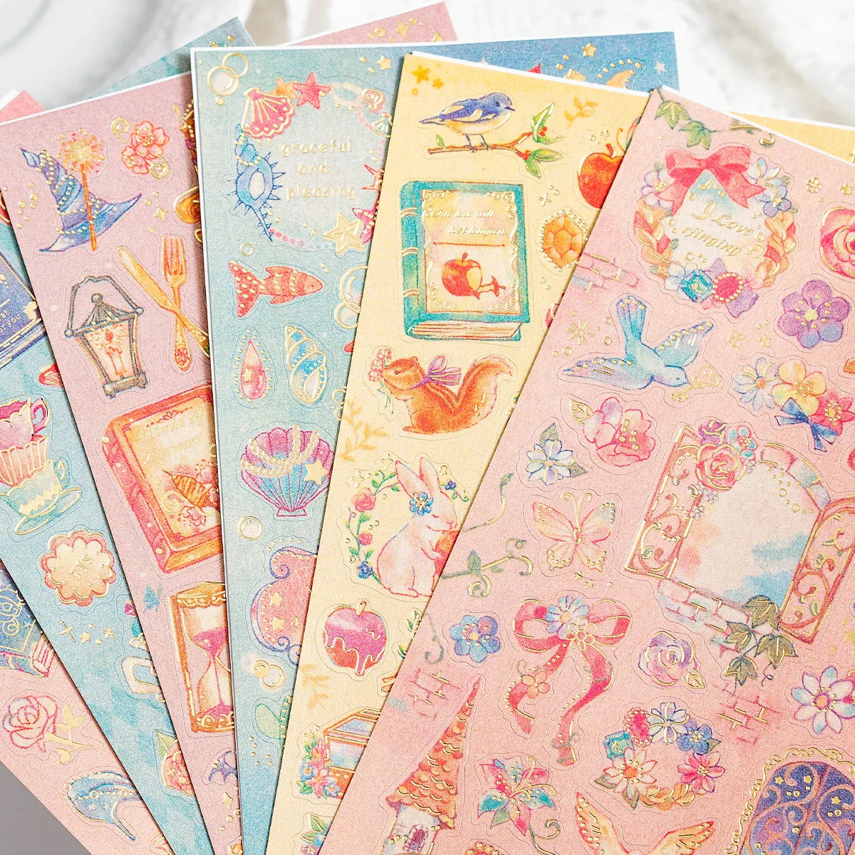 Romantic Fantasy Beautiful Fairy Tale World Princess Flower Sticker Handbook Material Decoration Pearlescent Bronzing Sticker
Romantic Fantasy Beautiful Fairy Tale World Princess Flower Sticker Handbook Material Decoration Pearlescent Bronzing Sticker