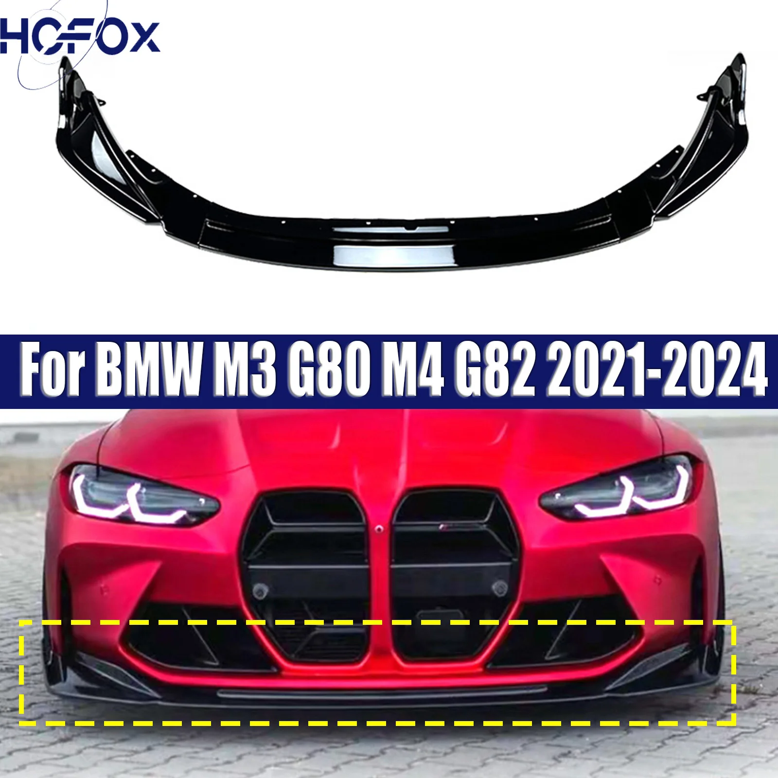 Car Front Bumper Lip Splitter For BMW M3 G80 M4 G82 2021-2024 ABS Gloss Black Diffuser Bodykits Tuning
Car Front Bumper Lip Splitter For BMW M3 G80 M4 G82 2021-2024 ABS Gloss Black Diffuser Bodykits Tuning