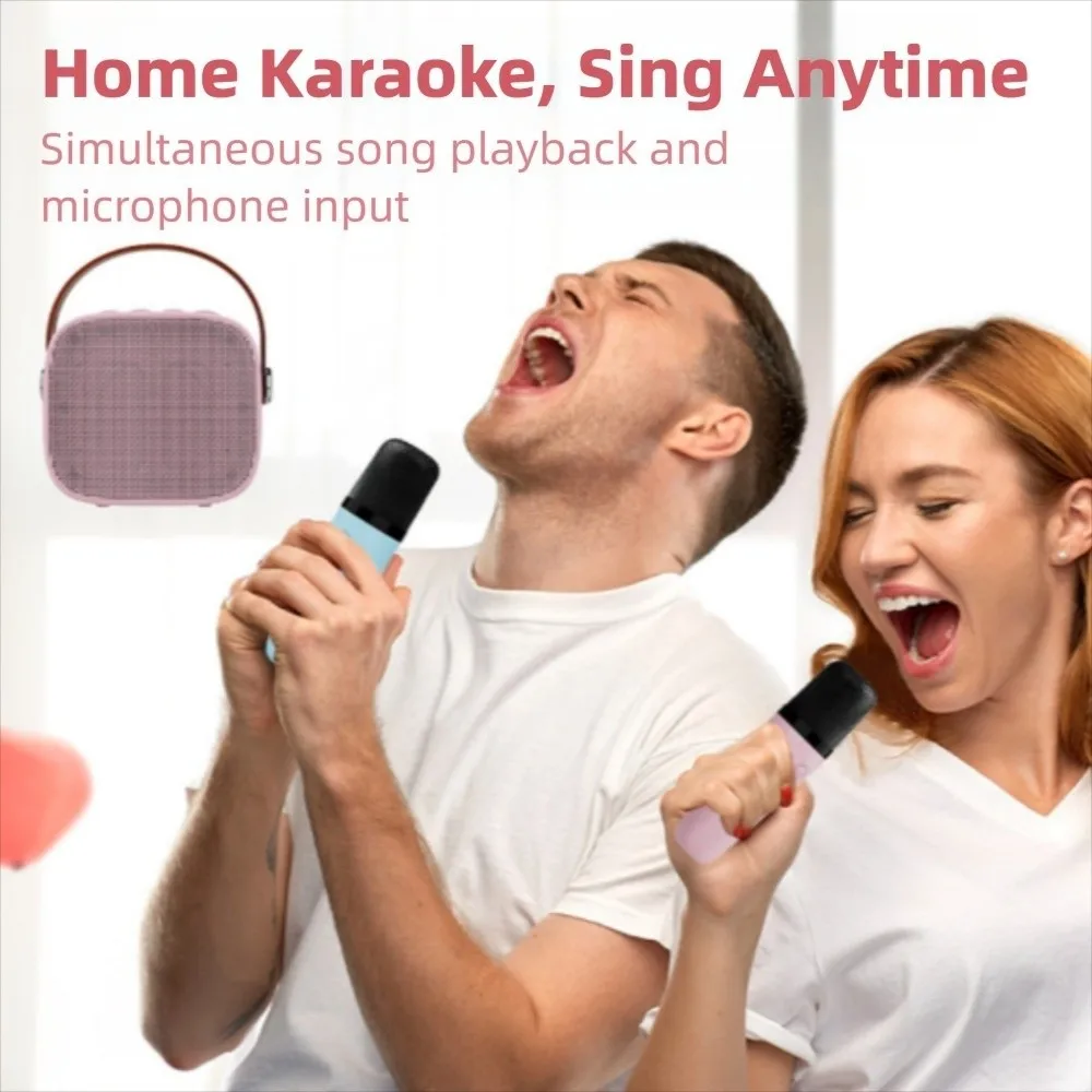 Portable Mini Bluetooth Speaker Karaoke Machine Stereo Surround Wireless Dual Microphones Singing K Song Karaoke Speaker KTV
Portable Mini Bluetooth Speaker Karaoke Machine Stereo Surround Wireless Dual Microphones Singing K Song Karaoke Speaker KTV