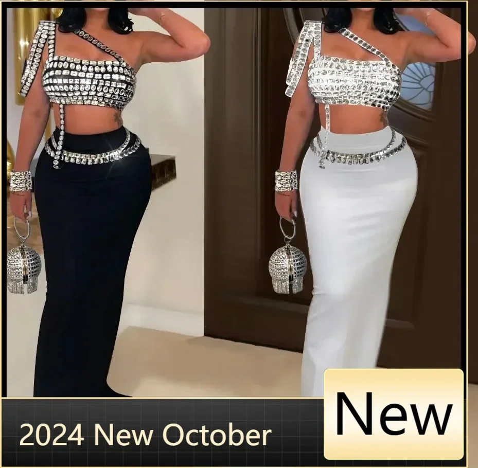 Customized Women's Dress Set Diamonds Rhinestones Strapless Top + Long Skirt Suit Evening Prom Dress Sets Two 2 Piece Set Party
Customized Women's Dress Set Diamonds Rhinestones Strapless Top + Long Skirt Suit Evening Prom Dress Sets Two 2 Piece Set Party