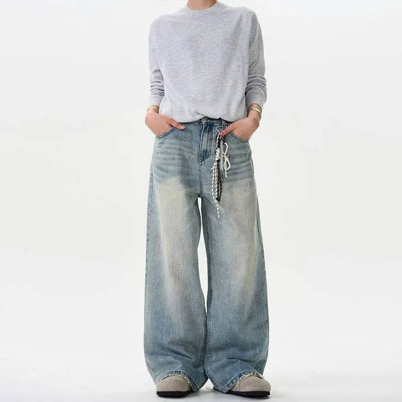 KIDWHXR Man Straight-leg Pant New American Washed Gradient Color Male Trousers Vintage Loose Casual Mid Waist Men Denim Pant
KIDWHXR Man Straight-leg Pant New American Washed Gradient Color Male Trousers Vintage Loose Casual Mid Waist Men Denim Pant