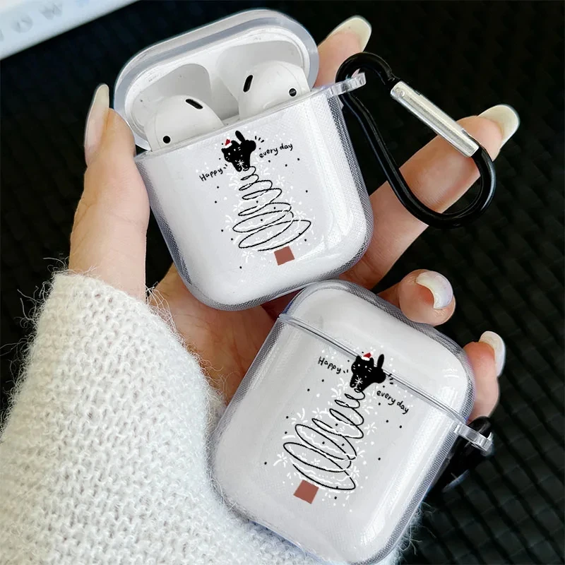 Cute Black Cat Pattern Headphone Case for Airpods Pro2 and Pro for AirPods 1or2 3 4 Christmas Theme Transparent Earphone Cover
Cute Black Cat Pattern Headphone Case for Airpods Pro2 and Pro for AirPods 1or2 3 4 Christmas Theme Transparent Earphone Cover