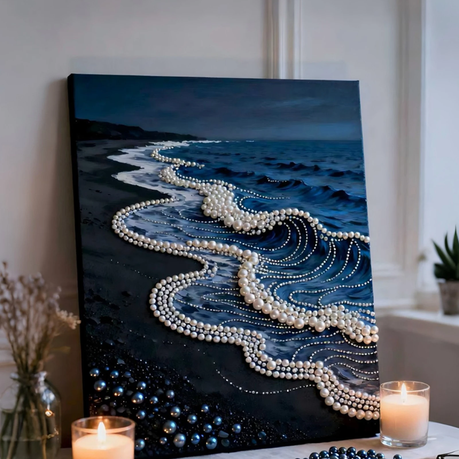 Sea Waves DIY Pearl Painting Kit for Adult Home Wall Decor 40x50cm With Frame
Sea Waves DIY Pearl Painting Kit for Adult Home Wall Decor 40x50cm With Frame
