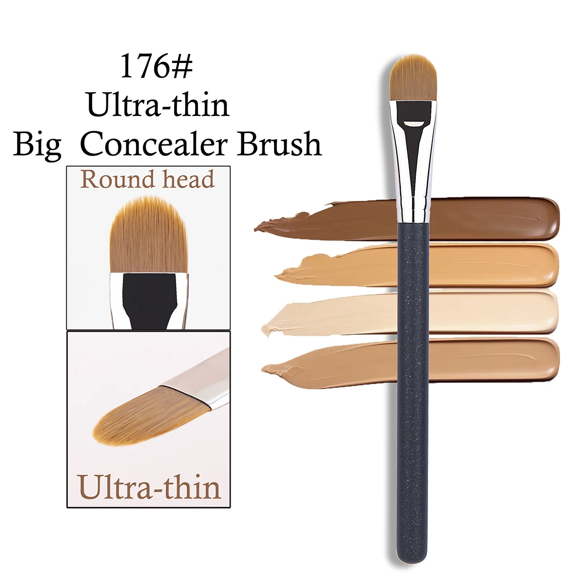 Large Concealer Brush Flat Round Ultra-thin Concealer Makeup Brush Professional Liquid Foundation Cream Concealer Make-up Tool
Large Concealer Brush Flat Round Ultra-thin Concealer Makeup Brush Professional Liquid Foundation Cream Concealer Make-up Tool