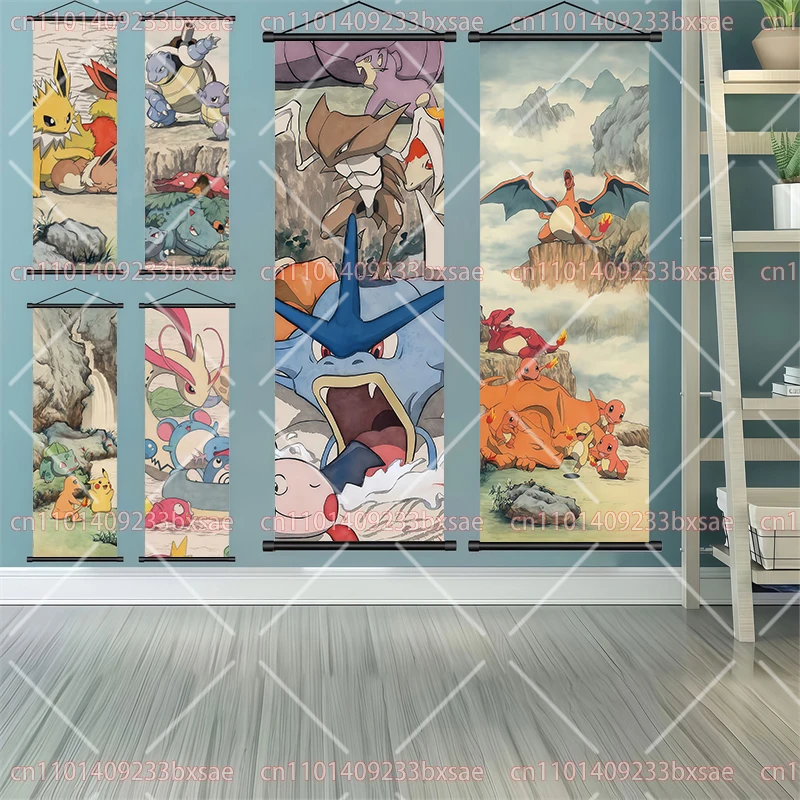Pokémon Anime Scroll Painting Pikachu Squirtle Mewtwo Charizard Bulbasaur Eevee HD Printed Poster Hanging Painting Holiday Gift
Pokémon Anime Scroll Painting Pikachu Squirtle Mewtwo Charizard Bulbasaur Eevee HD Printed Poster Hanging Painting Holiday Gift